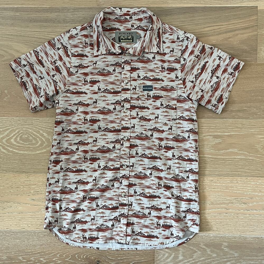 Burlebo Mountain Range Performance Button Up Shirt